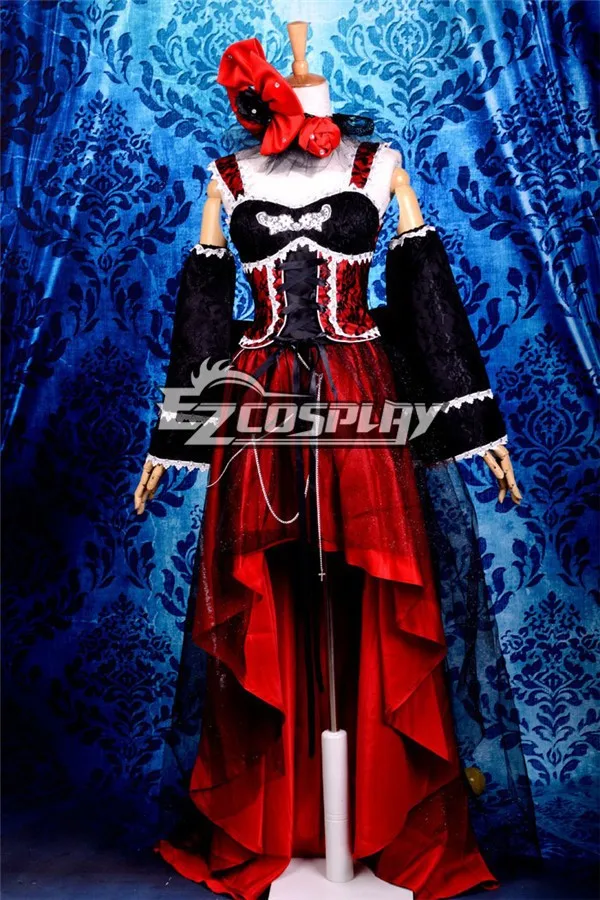 Linijka szlachetny sąd styl SJD czarny + czerwony Gothic Lolita sukienka Cosplay kostium E001