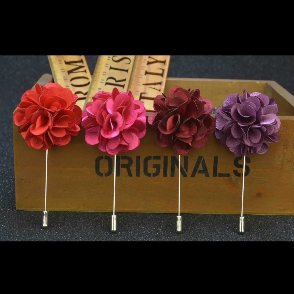 Free shipping, 10 pcs/lot , Men's Flower Boutonniere For Wedding, Lapel Pins