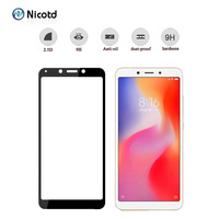 Nicotd Tempered Glass For Redmi 6 6A Full Cover Screen Protector For Xiaomi A1 A2 5X 6X Glass Film For Redmi Note 5A Prime