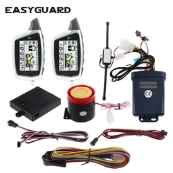 2 Way Motorcycle Burglar Alarm Special Anti-Theft Device Microwave Detecting Shock Sensor LCD Pager Rechargeable Transmitter
