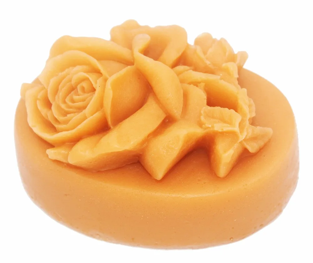 3D Rosa con foglia Mestiere 3d sapone stampi Sapone Del Silicone della muffa DIY Hangmade S552