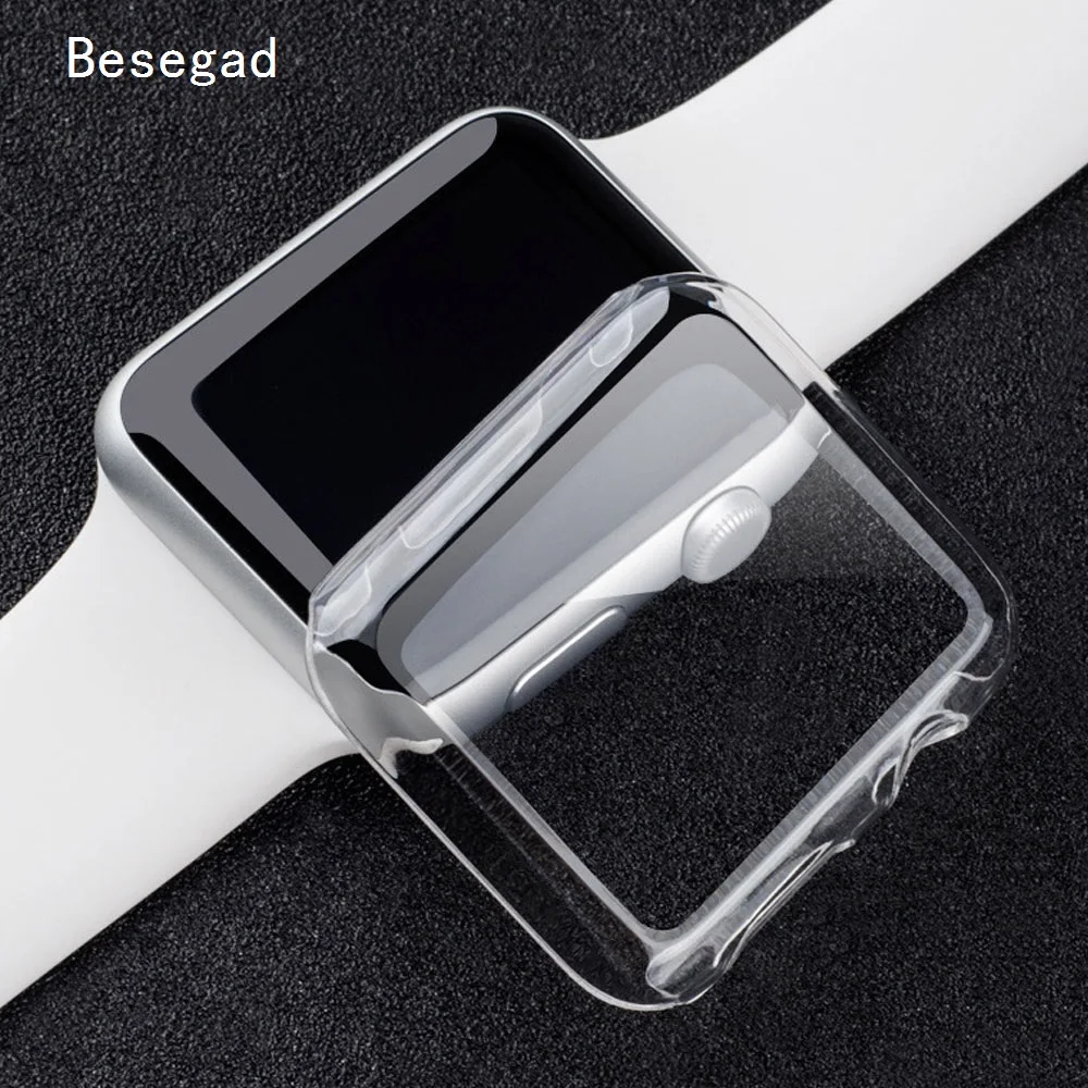 Gosear Transparent Protector Protective Case Cover Shell for Apple Watch iWatch i Wach iwach Series 1 2 3 38mm 42mm Accessories