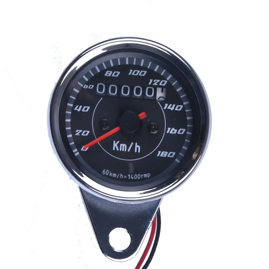 New Universal Motorcycle Speedometer Meter Double Color LED Light Odometer speed meter gauge Miles For Motorcycle hot selling~