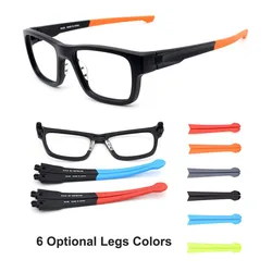 Legs Changable Glasses Frame Tr-90 Plastic Optical Eyeglasses with Colorful Optional Temple Arms Flexible Unisex Fashion Eyewear