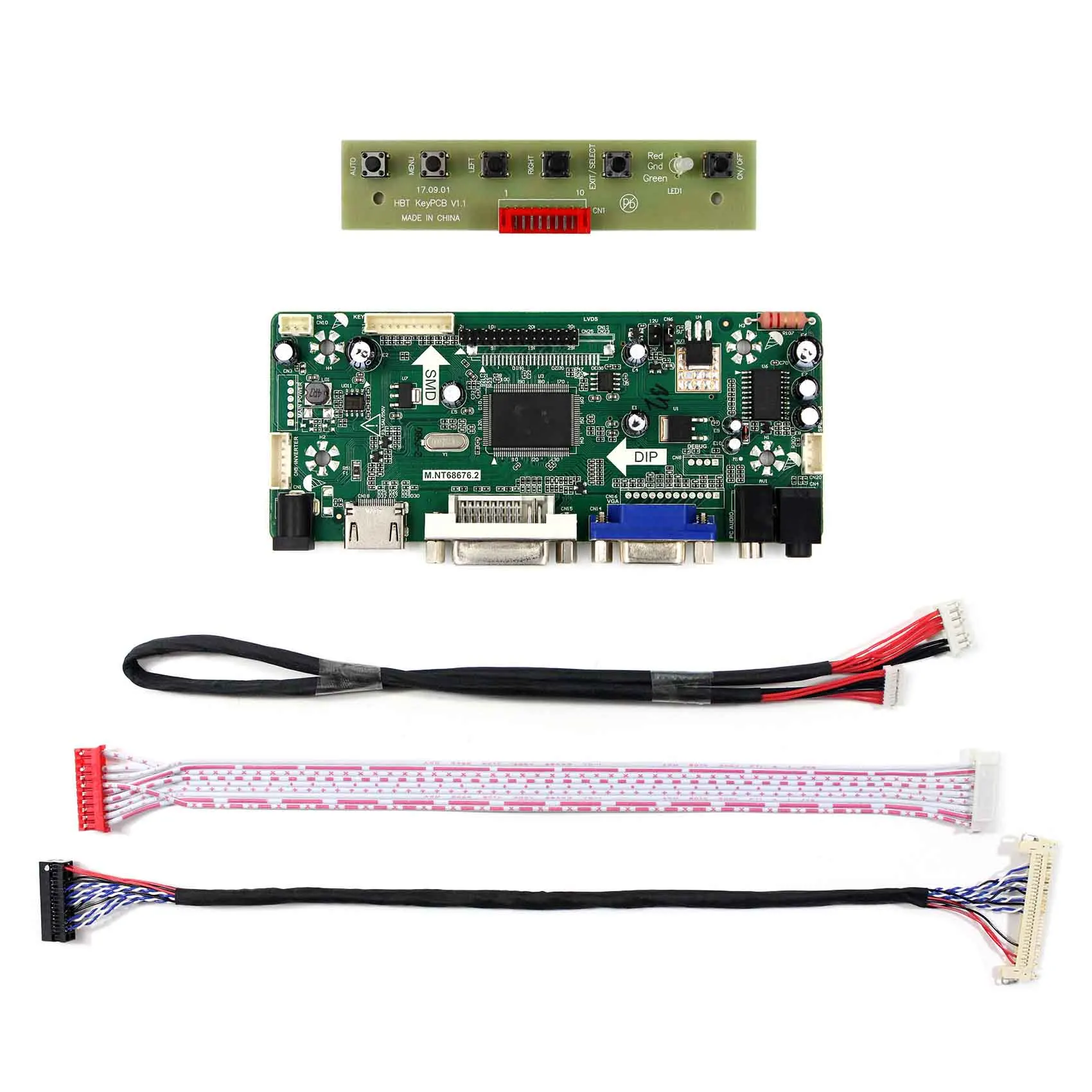 HD MI+VGA+DVI+AUDIO LCD Controller Board For 10.4inch G104X1-L04  / G104X1-L03  1024x768 LCD Screen