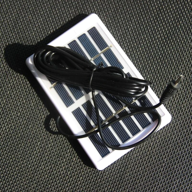 BUHESHUI 1.2W 6V Solar Cell With DC5521 Cable 3M Polycrystalline DIY Solar Panel Charger For 3.7V Battery Light 130*84MM 10pcs