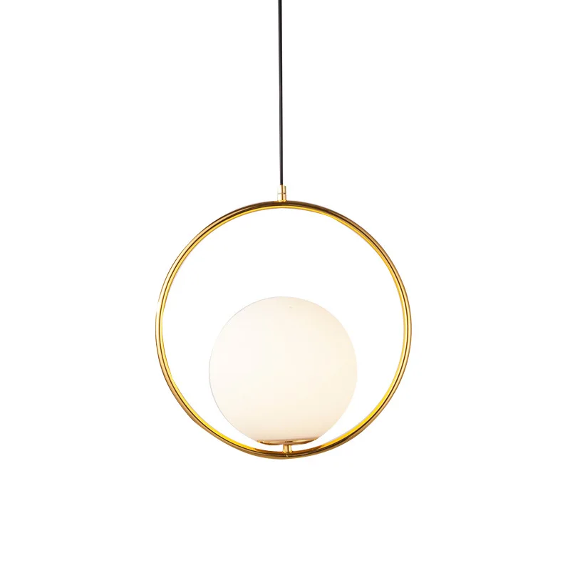 

Industrial Vintage Pendant Lights Dining Room Living Room Cafe Bedroom Bar Hoop Glass Ball Hanging Lamps Decor Fixture Lighting