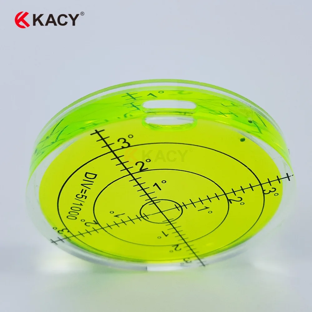 KACY 2pcs 60x10mm High Accuracy  Bullseye Bubble Spirit Level for Construction Building Tools