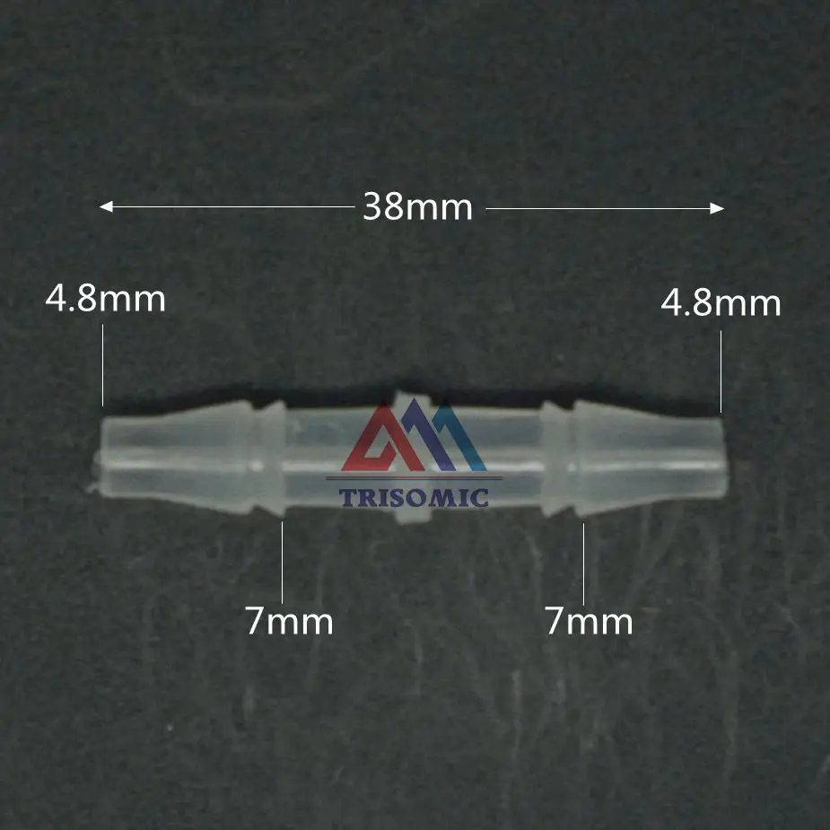 4.8 ミリメートルストレートコネクタプラスチックフィッティング有刺コネクタ材料 PP ホース PVC チューブ接続建具フィッティング水族館の水槽