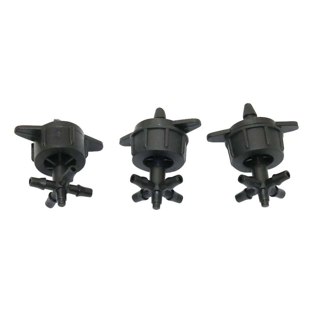 10 Sets Three-way Five-way Hose Splitters Multiple Joint Cross-connector With 2L 4L 8L Flow Pressure Compensating Drippers