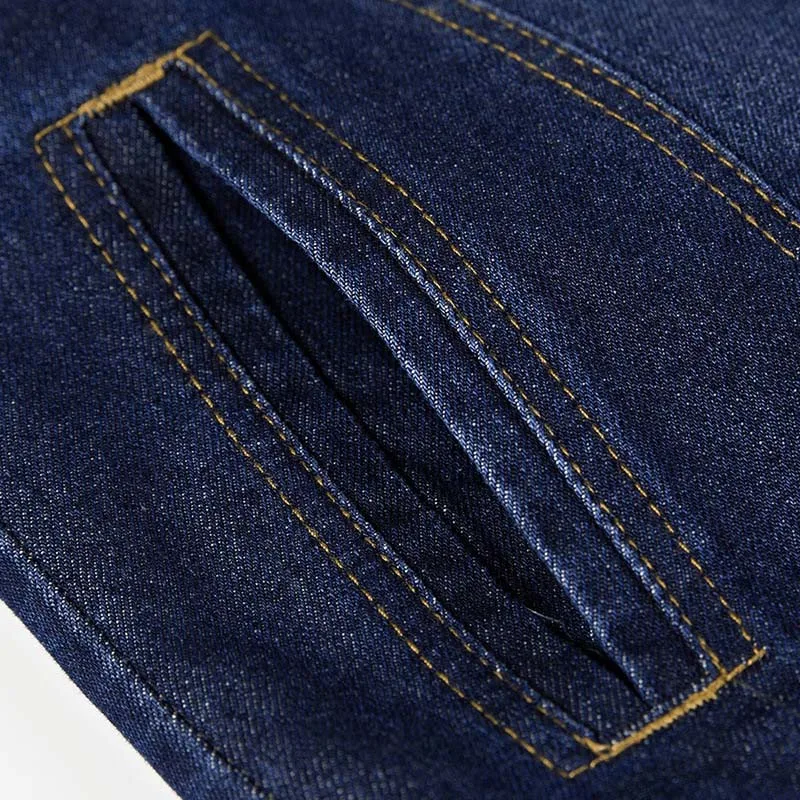 Jaqueta jeans masculina de algodão e lã, casaco grosso de cowboy