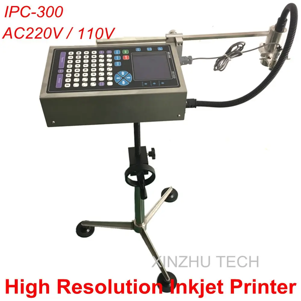 Upgraded Version IPC-300 High Resolution Inkjet Printer Ink Jet Printer Code Printer AC220V/110V Use With Inkjet Printer Conveye