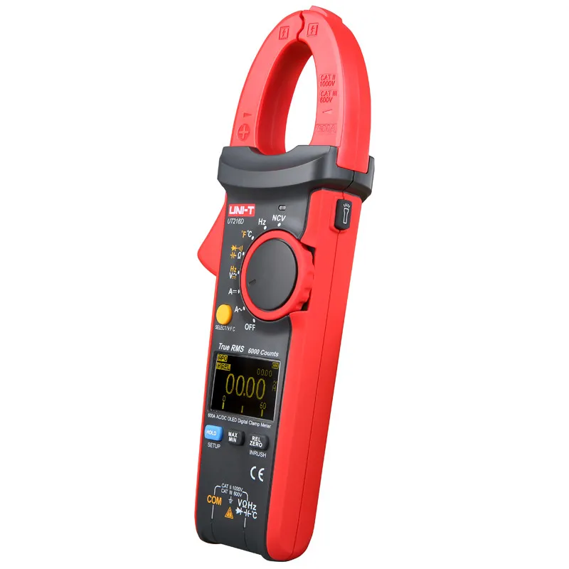 UNI-T UT216B UT216D True RMS 600A مقياس المشبك الرقمي؛ قياس VFC/NCV/حجم الفتح 30 مم