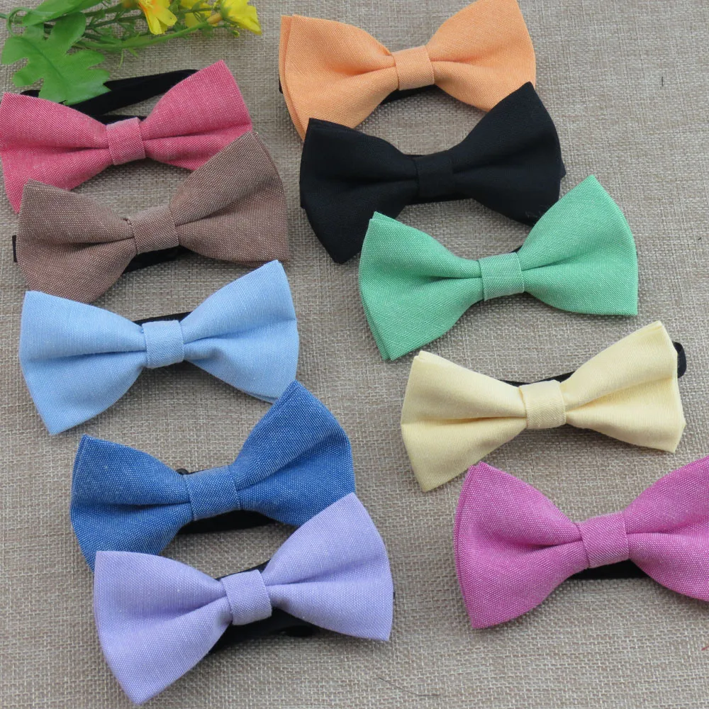 1Pcs New Bowtie for Baby Boys Adjustable Cotton Bow Ties Children Ties Slim Shirt Accessories Banquet Kids Accessories