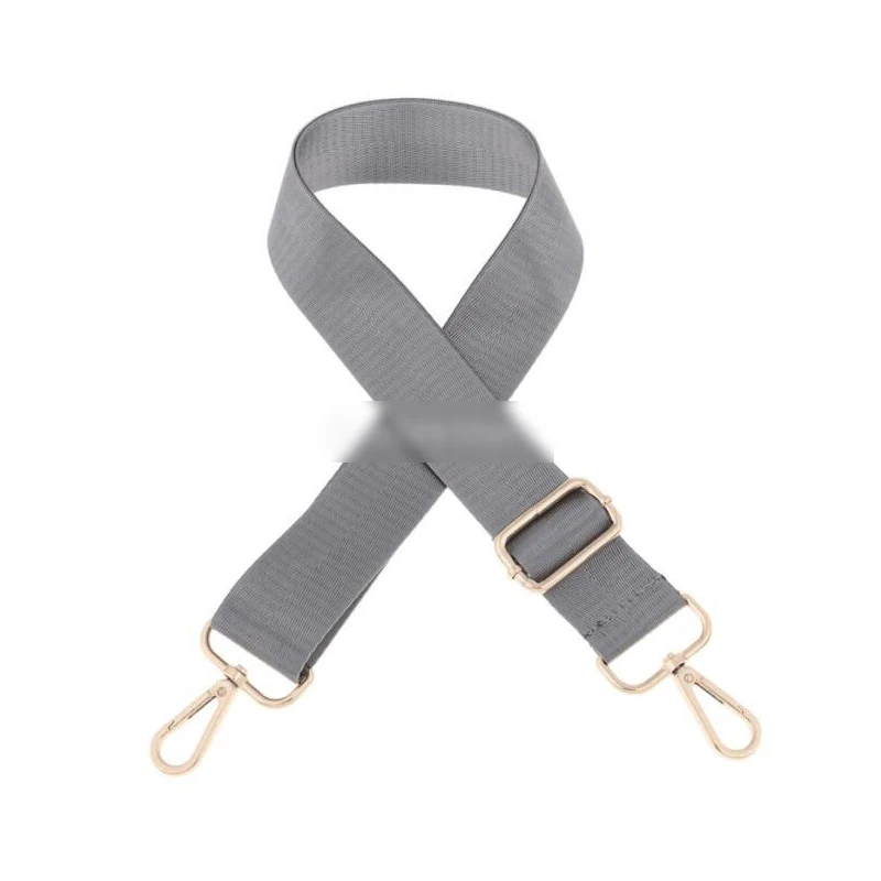 Correa ajustable para bolso de hombro, repuesto de rayas para bolso, Correa gris, accesorios de decoración, hebilla dorada, 2019