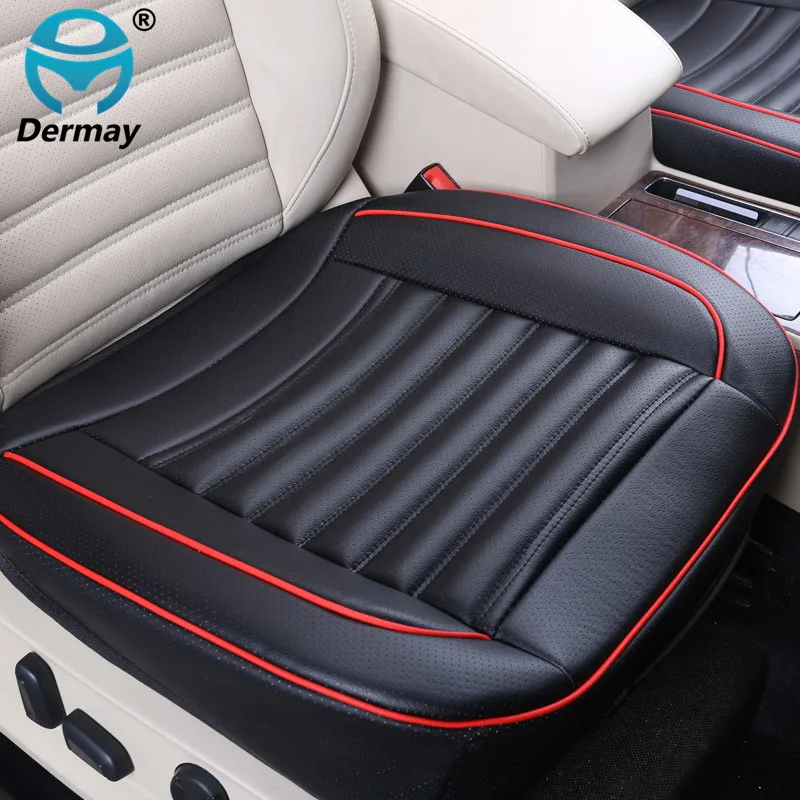 Special Provision Leather Car Seat Cover Universal With Buckwheat shell Inside Good For Health 3D Design 52X50CM Free Shipping