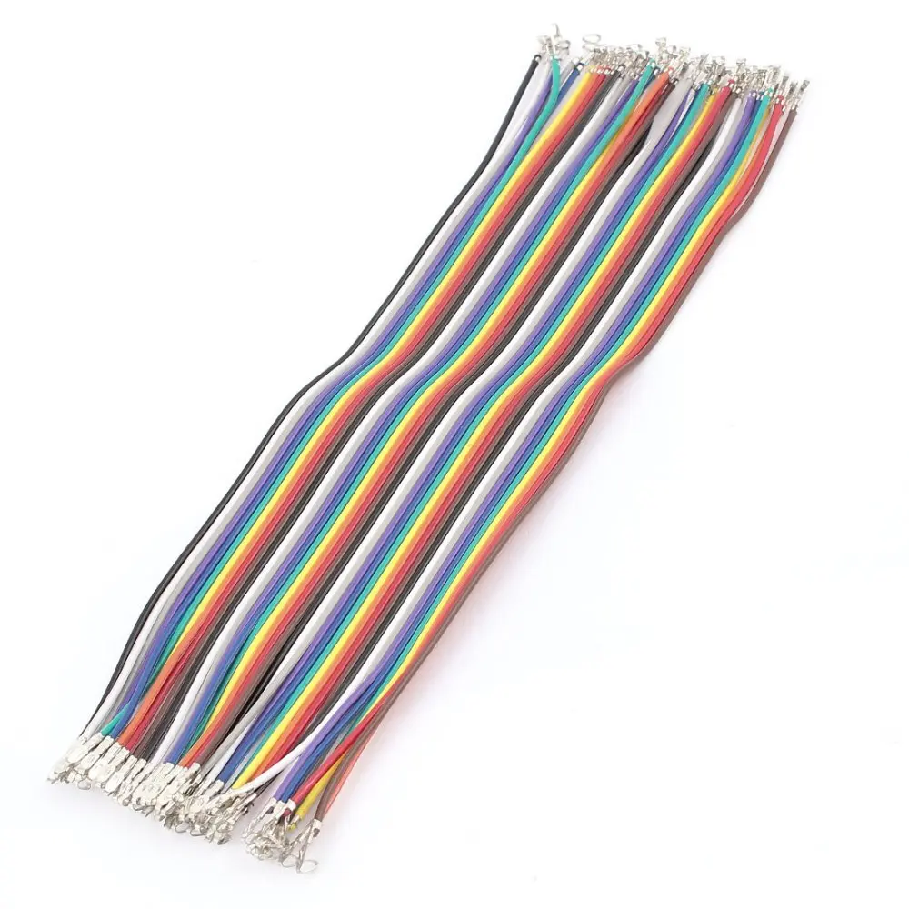 40pcs/ lot 40pin 50cm KF2510 header Rainbow Ribbon Dupont Jumper Cable Wire Pin Connector 2.54mm Kabel 1p-1p can be customized