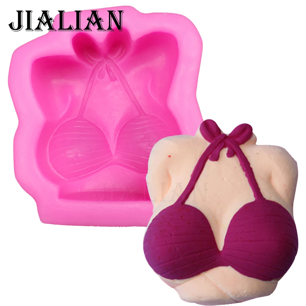 Kostenloser versand brust Sexy bikini seife mould schokolade Partei kuchen dekorieren werkzeuge DIY kochen backen fondant silikon form T0271 – Detail 1