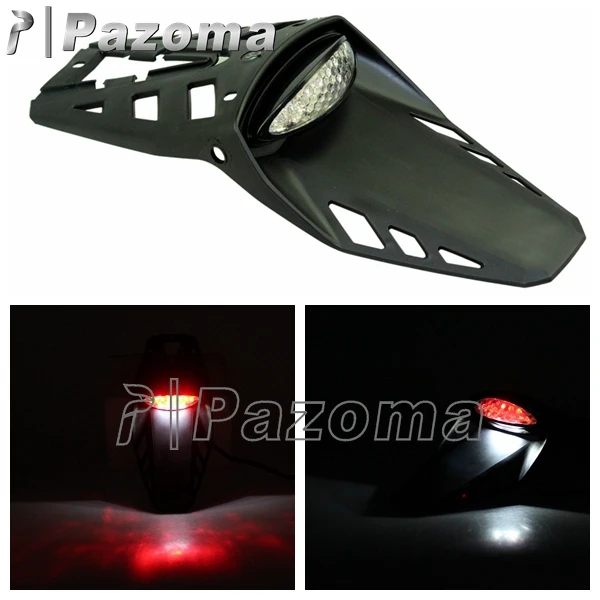 PAZOMA Rear Brake Tail light LED Fender Taillight For Motocross Dirt Bike Enduro Moto Off Road Brand New