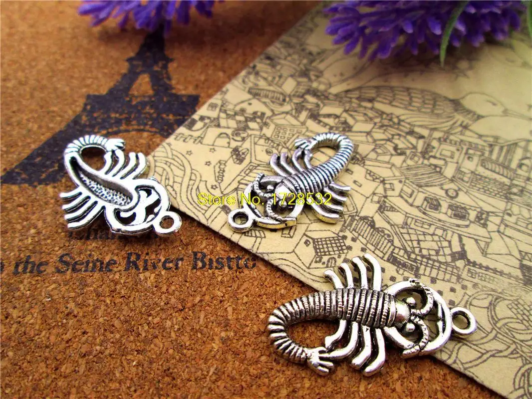 15pcs--30*18mm Antique silver cute  Scorpions Charms DIY Charms Pendants