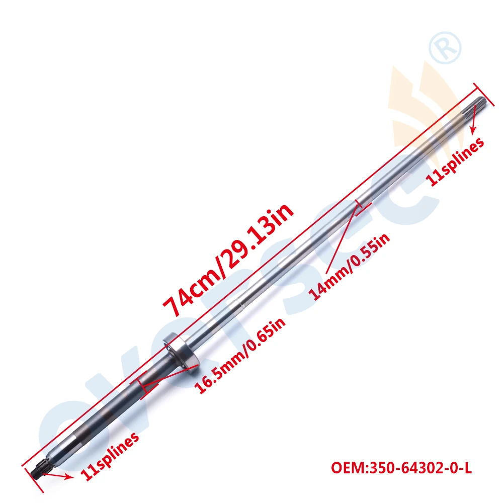 

Long Driver Shaft 350-64302-0 For Tohatsu Outboard Engine 9.9HP 15HP 18 HP NS15B2 NS9.9D 2 Stroke 350-64302