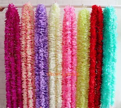 Artificial Hydrangea Orchid, Wisteria Flower String, DIY Simulation, Wedding, Square Rattan, Wall Hanging Basket, 100cm, 60pcs