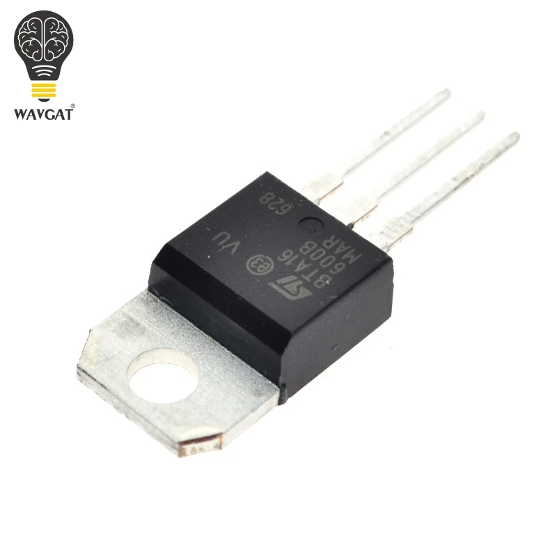 10 PCS WAVGAT BTA16-600B BTA16-600 BTA16 Triac 16 Amp 600 Volt TO-220 nuovo originale STANDARD TRIAC