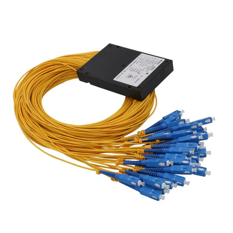 

High Quality SC UPC PLC 1X32 Fiber Optic splitter Box With SC UPC conector PLC 1X32 SM ABS Optical Splitter Free shipping