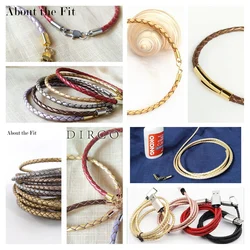 About the Fit Genuine Braided Leather Cord Woven Rope Real Leather Handcrafting Beading Accessories Lacing For Jewelry Making
