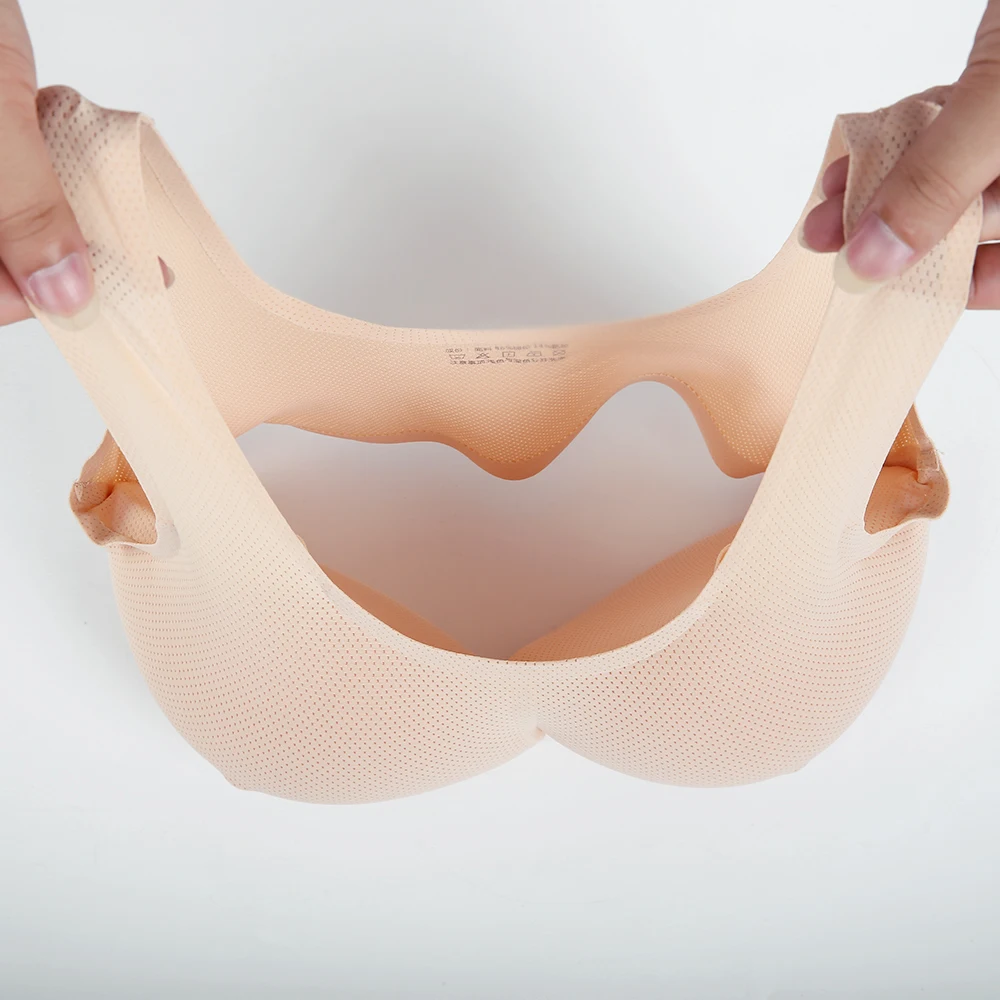 B-E Cup Silicone Breast Form Fake Breast Chest Pad CD Dressing With Underwear Bra+Insert Silicone Breast Forms Full Cup Seamless