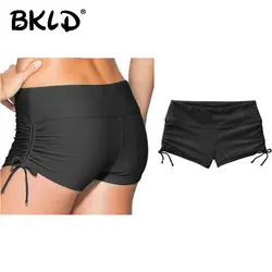 BKLD Hohe Taille Schwarz Shorts 2025, Neue Harajuku Streetwear Sommer Kleidung Mode Kordelzug Sport Fitness Frauen Kurze Hosen