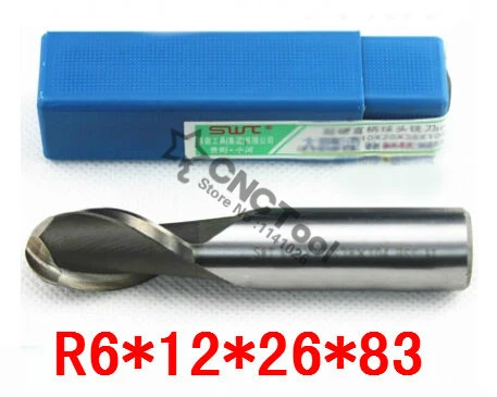 จัดส่งฟรี2ชิ้นR6.0เหล็กความเร็วสูงลูกกัดตัดขาตรงสีขาวเครื่องตัดเหล็ก,โลหะผสมRเครื่องตัดกัด