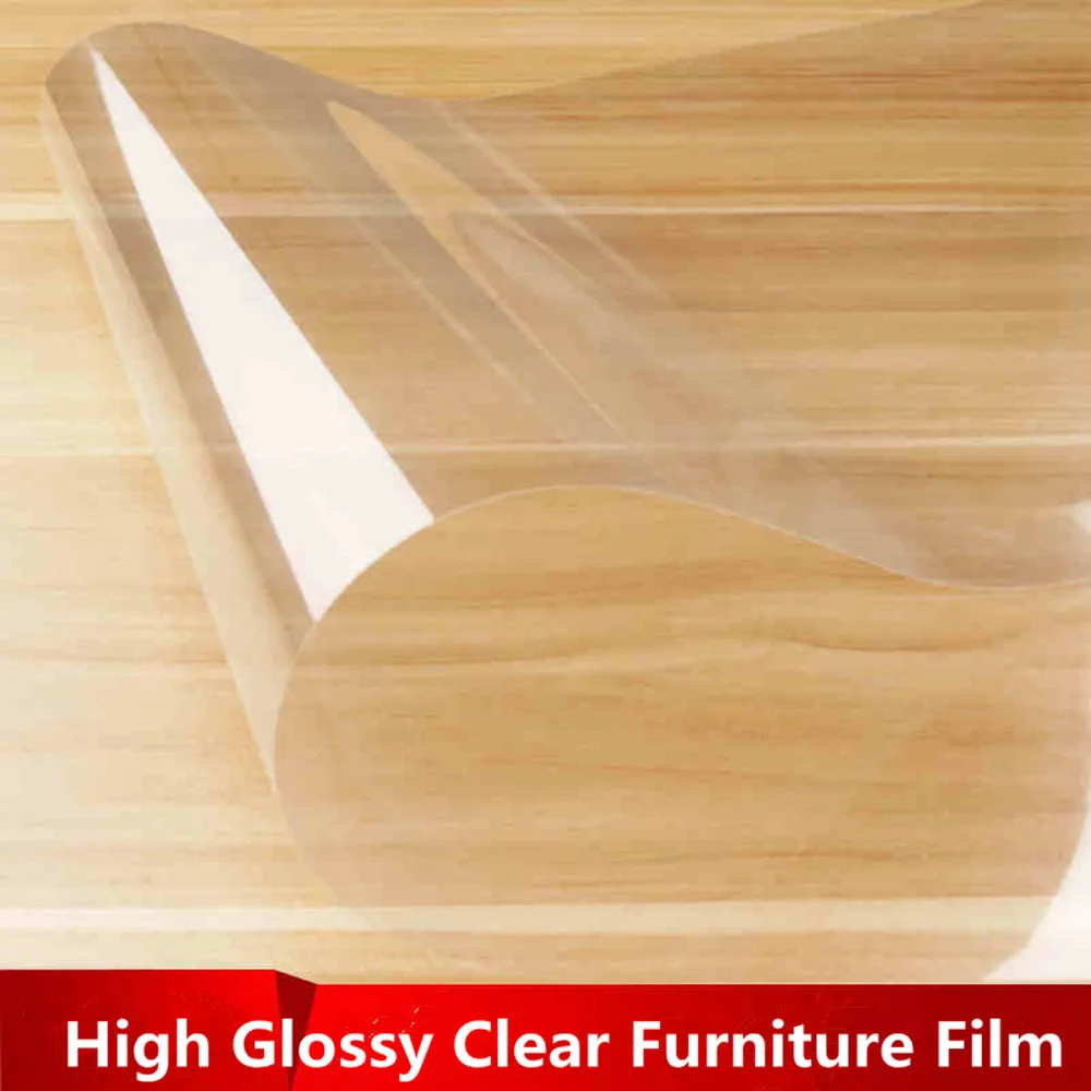 2mil Transparent Glossy Anti-Scratch Protective Film Table Furniture Stickers Kitchen Decoration Multi Size