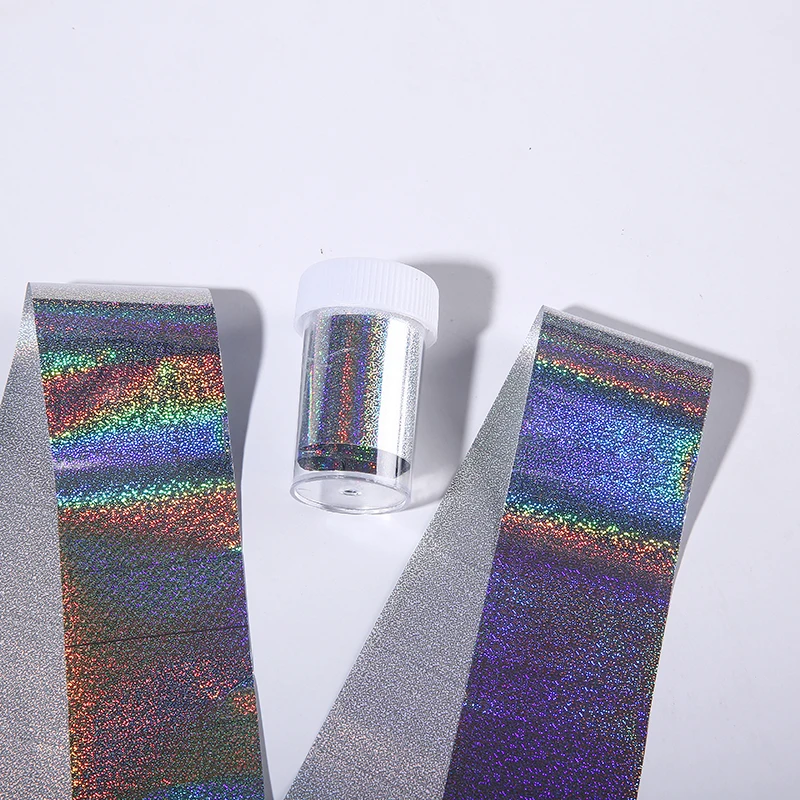 New 1 pc Nail Holo Flake Sticker Mosaic Pattern Design DIY Manicures Tool Nail Transfer Holographic Foil Sticker