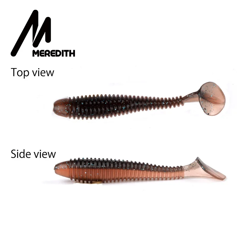 Meredith 10pcs/Lot 7.5cm Tube with Long Tail Soft Baits for Any Fishing Rigs