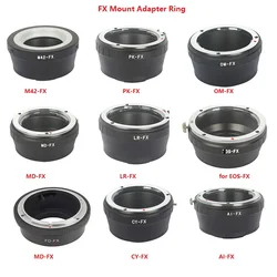 Foleto FX Camera Adapter Ring For Canon Eos Nikon AI Pentax Olympus CY LR MD M42 Lens Adapter to for Fujifilm X-Pro1 FX XT10 XE1