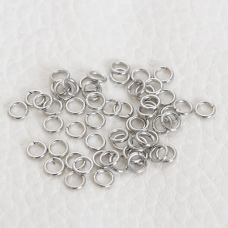 Miasol 200Pcs(100Pcs)/Lot Stainless Steel Single Loops Open Jumprings & Split Connecter Rings For Diy Jewelry Findings