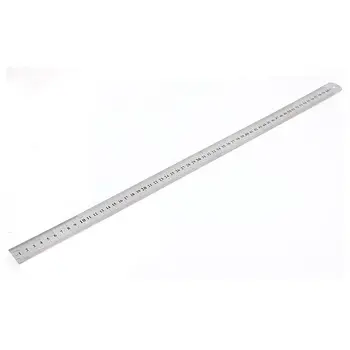 Règle de mesure double face en acier inoxydable, 60cm/24 pouces, couleur argent