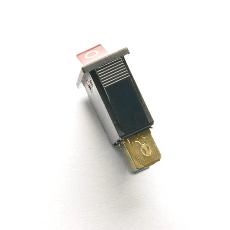 4 stks/partij Mini Boot Rocker Switch AC 250 V 16A/AC 125 V 20A 3 Pin ON/ON SPST Snap in met RODE LED Licht 13mm * 30mm