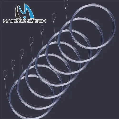Imagen 1 del producto Maximumcatch-líder de pesca con mosca, líder cónico transparente de nailon con bucle, 3/4/5/6X, 6 unidades, 9 pies