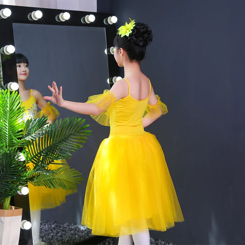 Meisjes Ballet Rok Nieuwe Stijl Wit Meisjes Witte Zwaan Dans Ballet Rok Kostuum Bladerdeeg Rok Stadium Kostuum