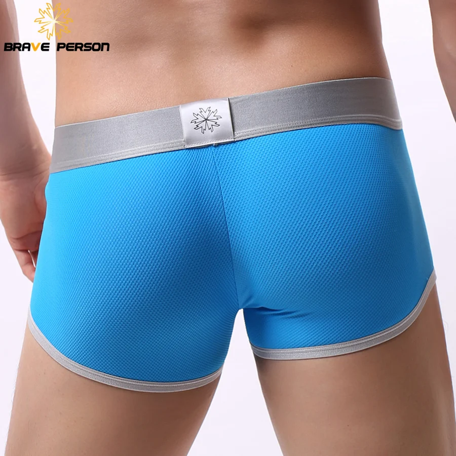 BRAVE PERSON Einfarbig Unterwäsche Männer Sexy Boxer Shorts Hohe Qualität Nylon Herren Boxer Unterwäsche Männlichen Mode Höschen