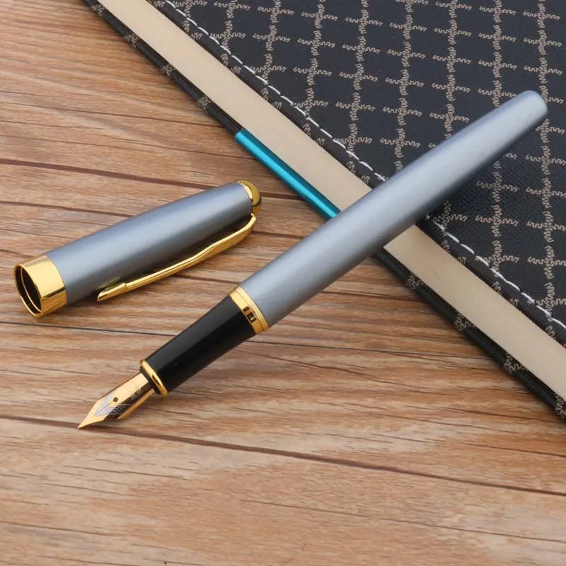 High quality brand baoer 388  gift metal blue golden classic Fountain Pen signature pen Stationery Office School Supplies