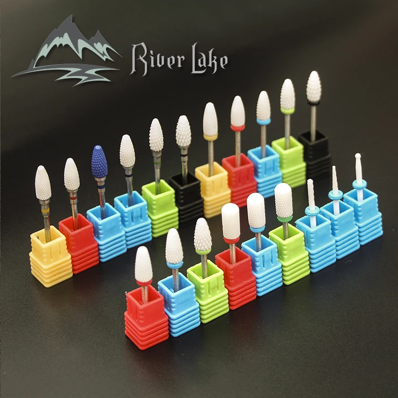 River lake Ceramic Nail Drill Bit For electric manicure machine accessories Nail Art Tools Electric Manicure Cutter Nail Files