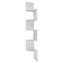 Wood Corner 5 tiers Wall Shelf Zig Zag Wooden Shelves Wooden Mount Rack Home Furniture White