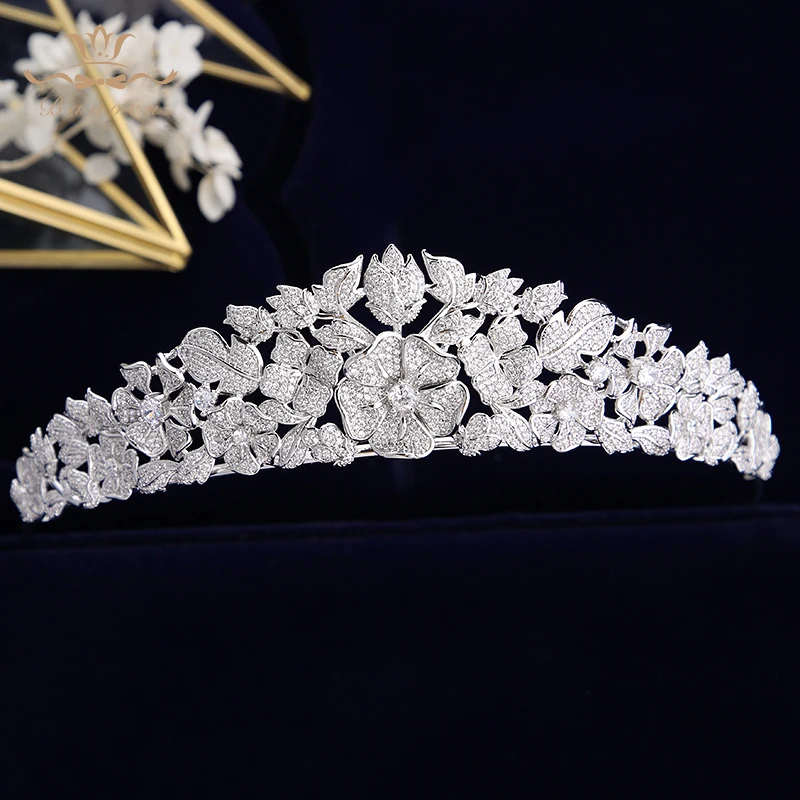 

Elegant Queen Wedding Tiaras Bridal Crowns Tiaras Headpiece Bride Hair Jewelry Tocado Novia Wedding Hair Accessories