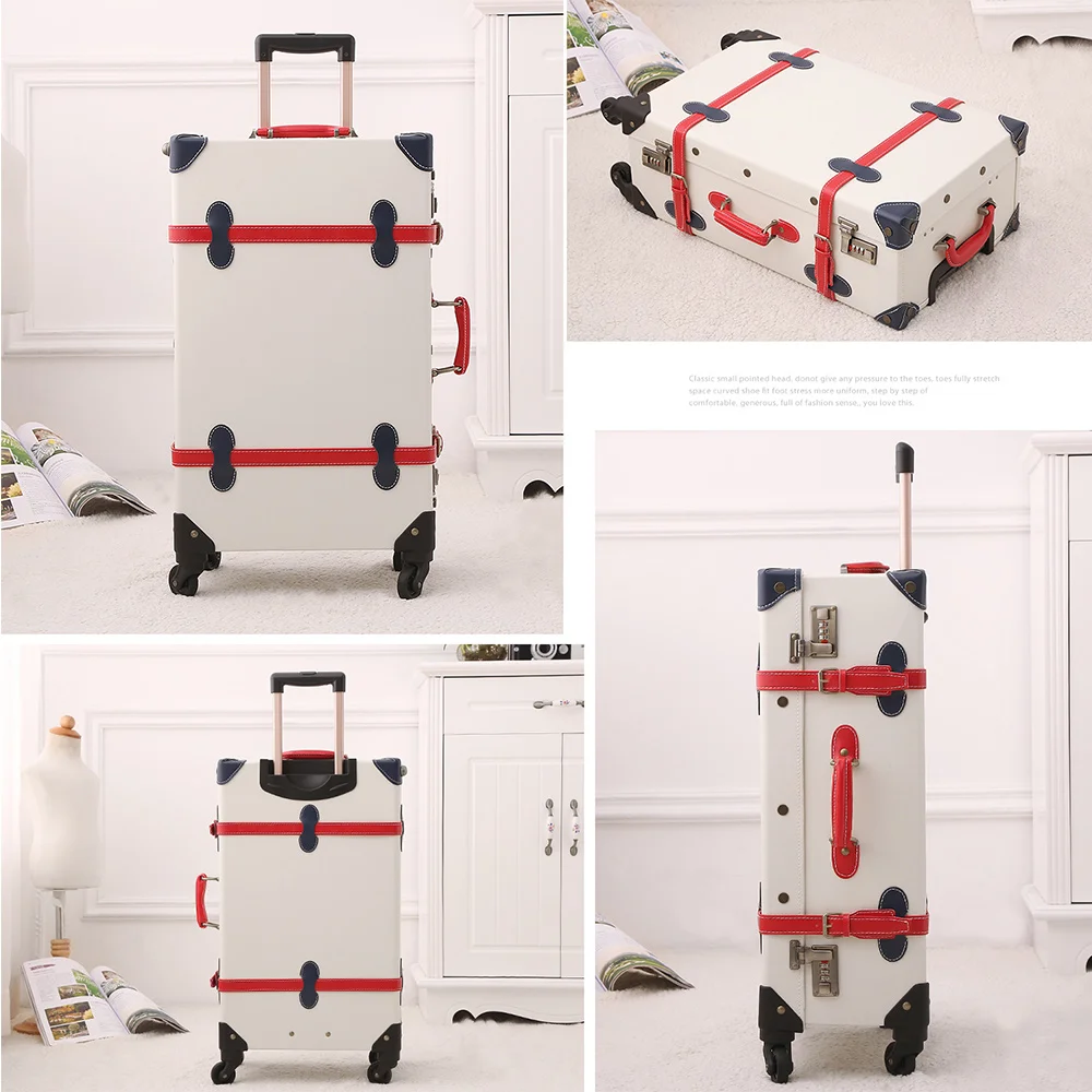 Fashion Brand Kids Carry On Luggage Travel Bag Rolling Designer Suit Case Vintage Children Suitcase Kid Retro Luggage Set