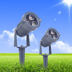LED Lawn Lamp 9W RGB With Remote Control LED Spike Light DC12V LED Landscape Spot Light Bulb Green Path Outdoor Lighting AC 220V