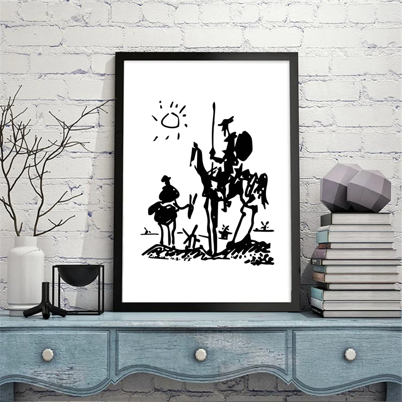 Everyhing you can image is real Pablo Picasso Art Paintings Canvas Print , Don Quixote Poster Painting Wall Picture Home Decor