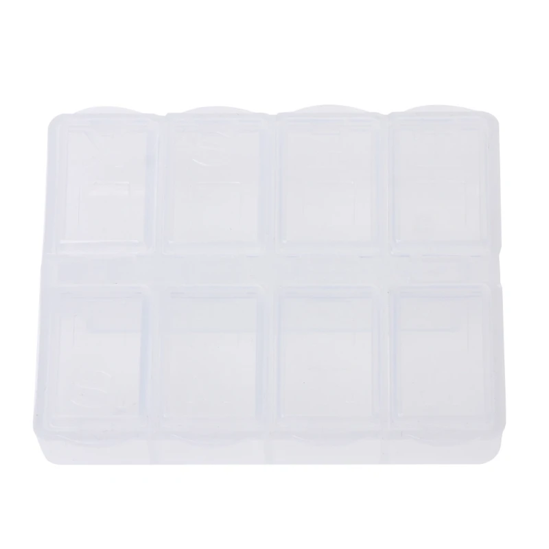 Hot Sale 8 Grids Plastic Storage Box Case Home Organizer Jewelry Beads Pill Boxes Parts